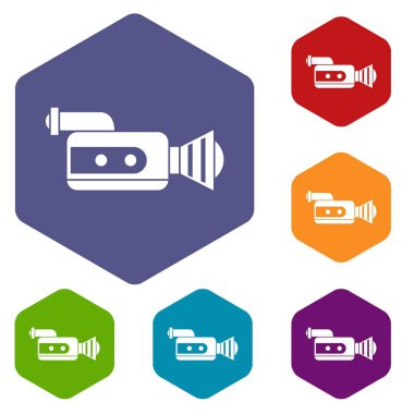 Retro kamera Icons set