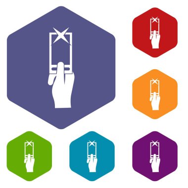 Smartphone Icons set el fotoğraf