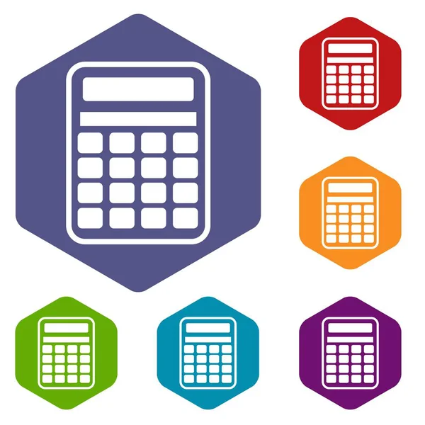Kalkulator zestaw ikon — Wektor stockowy
