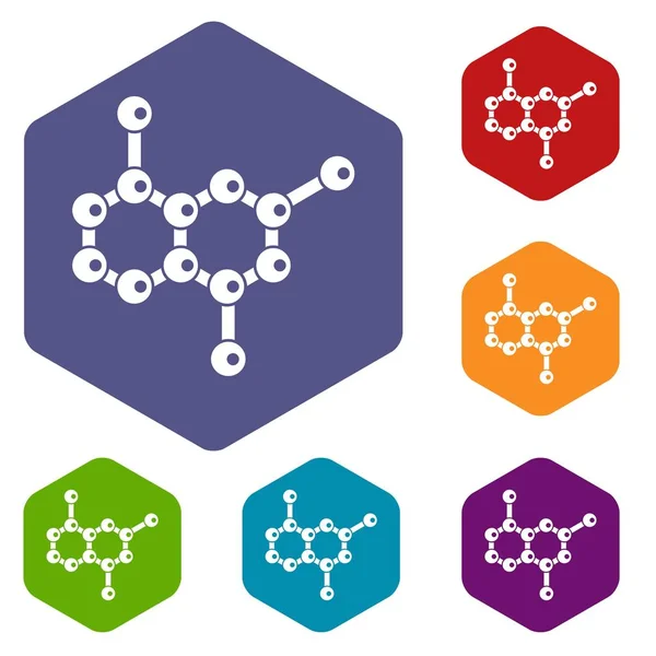 Molekül Icons set — Stok Vektör