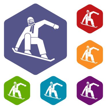 Snowboard Icons set