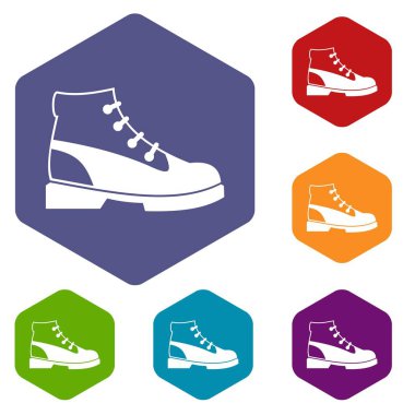 Erkekler oxfords Icons set