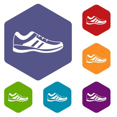Erkek spor ayakkabı Icons set