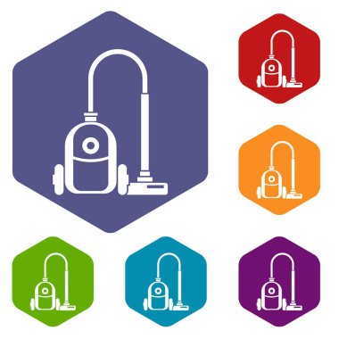 Elektrikli süpürge Icons set