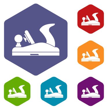 Jack uçak Icons set