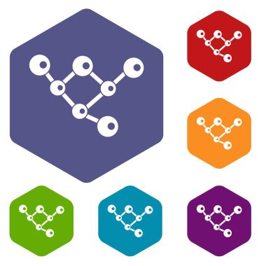 Molekül yapısı Icons set