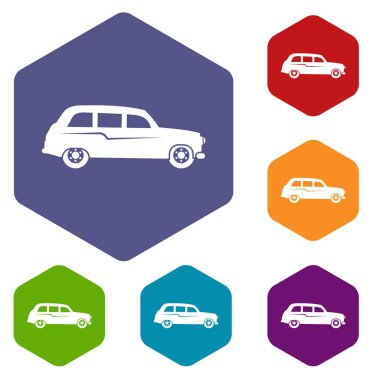 Retro araba Icons set