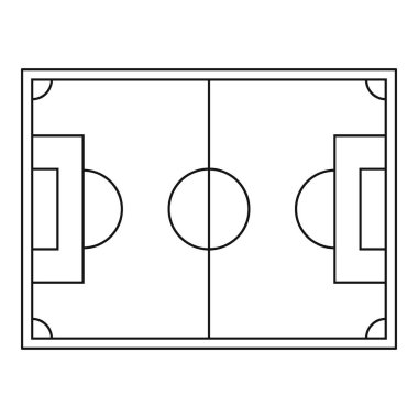 Anahat stili futbol alanı simgesinin Üstten Görünüm