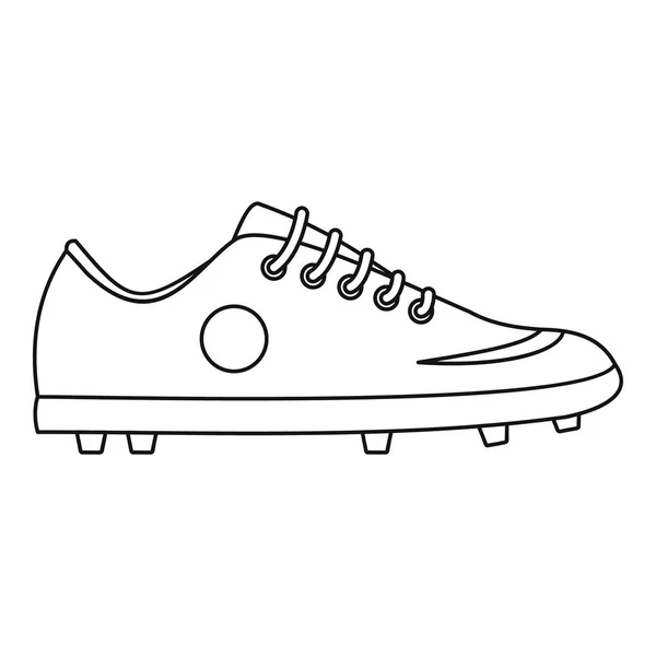 Voetbal boot pictogram, Kaderstijl — Stockvector