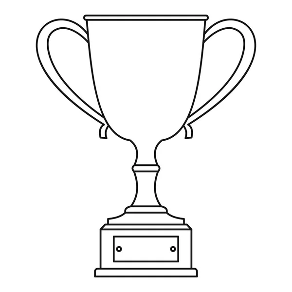 Trophy cup icon, outline style — Stock Vector