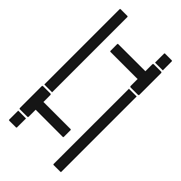 Tonfa ікона, простий стиль — стоковий вектор