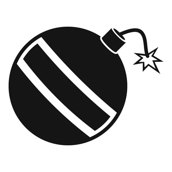Icône de bombe, style simple — Image vectorielle