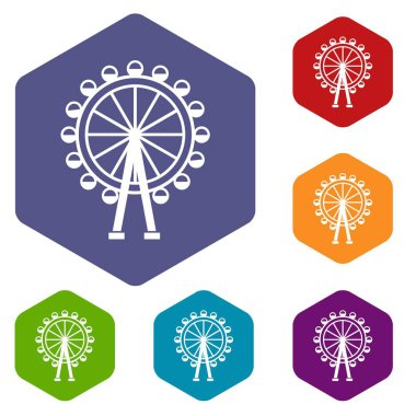 Dönme dolap Icons set