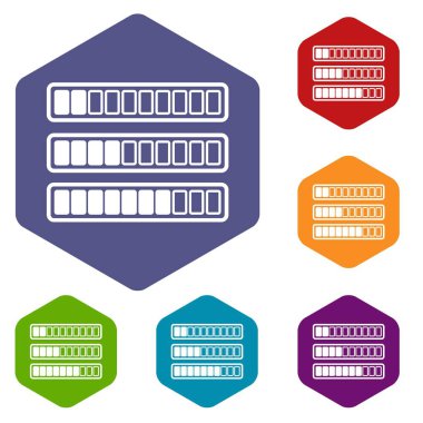 İşareti yatay sütunlar download online simgeleri set