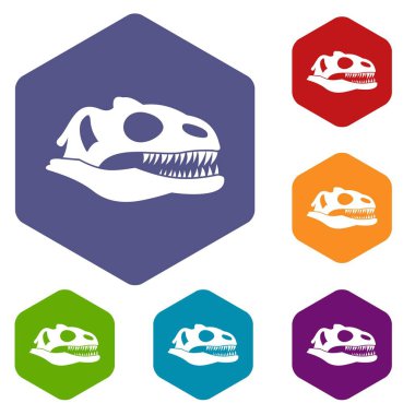 Kafatası dinozor simgeler kümesi