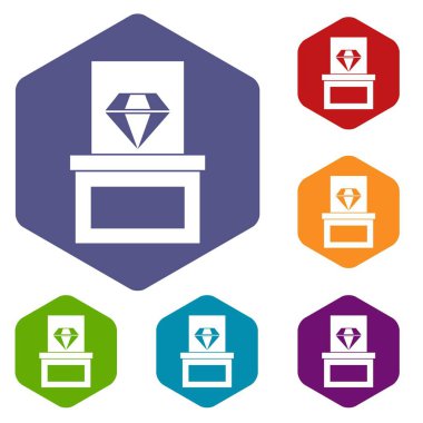 Kutusu Icons set elmas