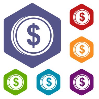 Para Doları Icons set