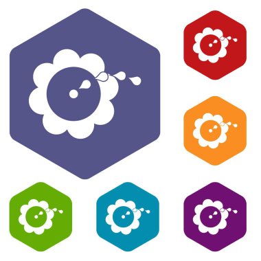 Sulama çiçek Icons set