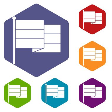 Siyah bayrak Icons set