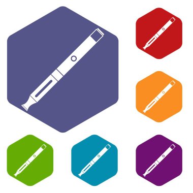 Elektronik sigara Icons set