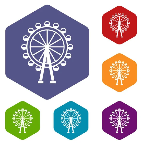 Dönme dolap Icons set