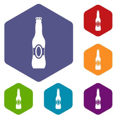 Şişe bira Icons set