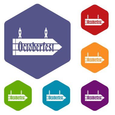 İşareti octoberfest Icons set