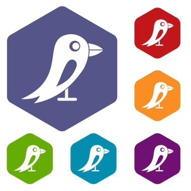 Sosyal ağ kuş Icons set