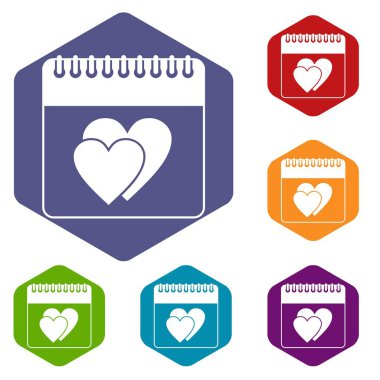 Takvim ikonlar tarihi gün düğün ayarla