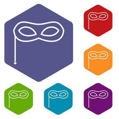 Karnaval maskesi Icons set