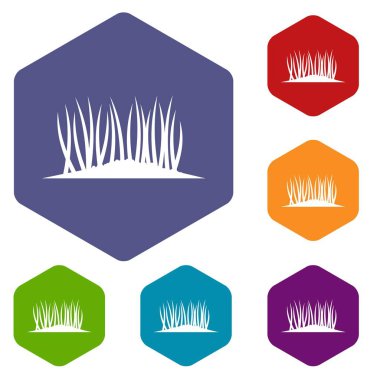 Zemin simgeler sette çimen