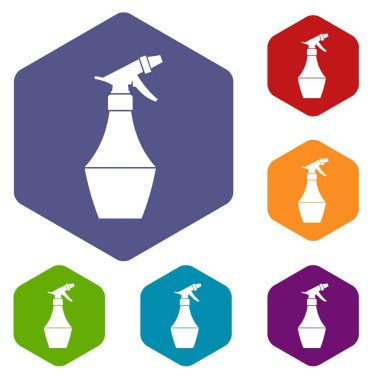 Sprey şişe çiçek simgeler için ayarla