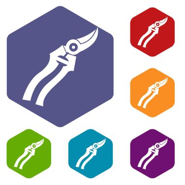 Bahçe makası Icons set