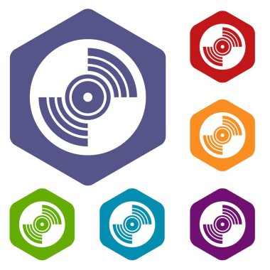 Gramofon vinil Lp kayıt Icons set