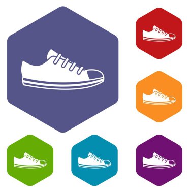 Tuval sneaker Icons set