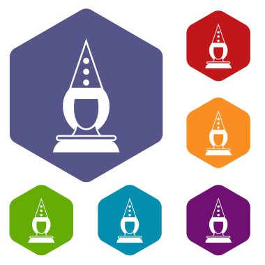 Pierrot palyaço Icons set