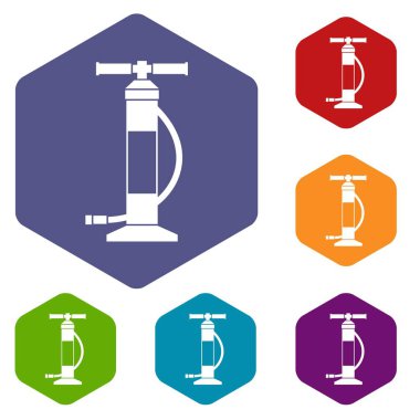 El hava pompası Icons set