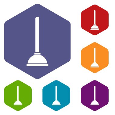 Tuvalet lavabo pompası Icons set