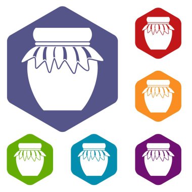 Cam Kavanoz Icons set jam