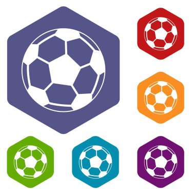 Futbol topu Icons set