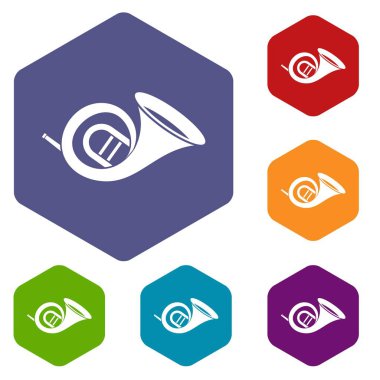 Fransız kornosu Icons set