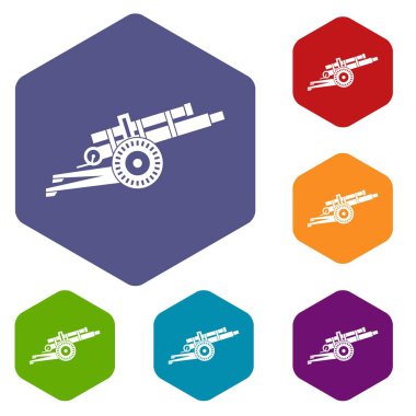 Topçu silahı Icons set