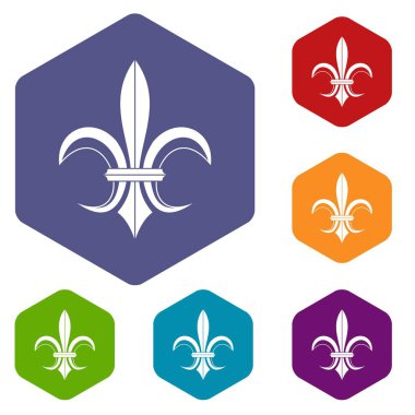 Lily hanedan amblemi Icons set