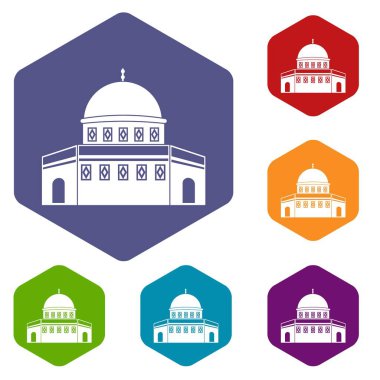 Temple Mount simgelerindeki kaya kubbe ayarla