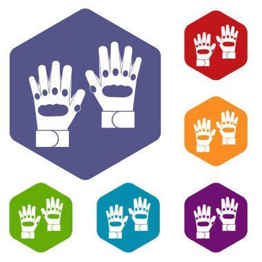 Paintball eldiven Icons set çifti
