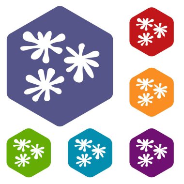 Paintball blob Icons set
