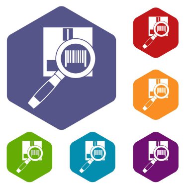 Büyüteç'i ve disket Icons set