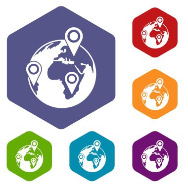 Ağ Icons set'ın Küre