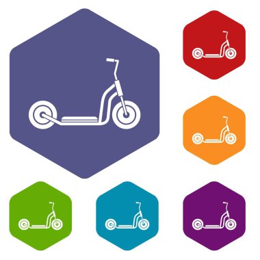 Scooter Icons set kick