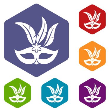 Karnaval maskesi Icons set
